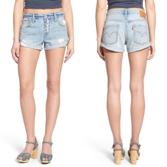 Levi's Pants - Levi's Distressed Exposed Button Fly Shorts